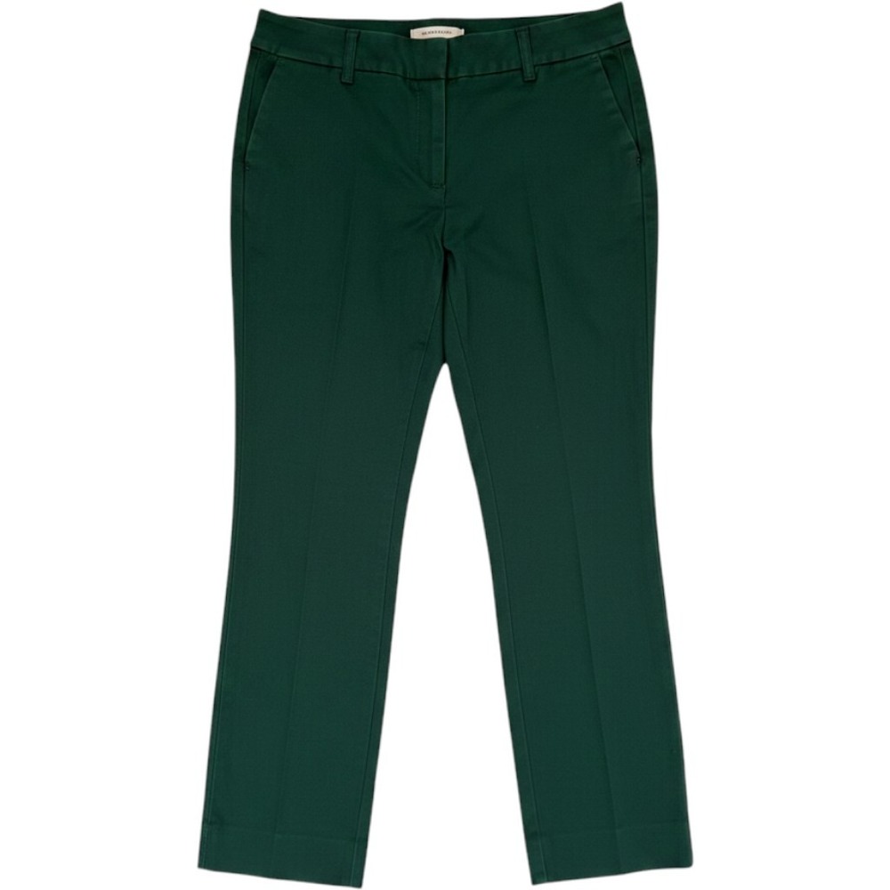 Boden Richmond Trousers Women US 8R Green Straight Leg Stretch Cotton Pants